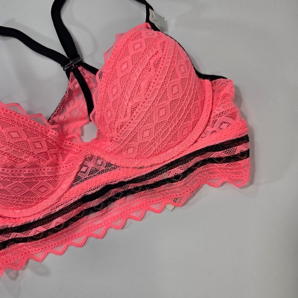 NWT PINK V. Secret racerback bright pink bra - Picture 5 of 15